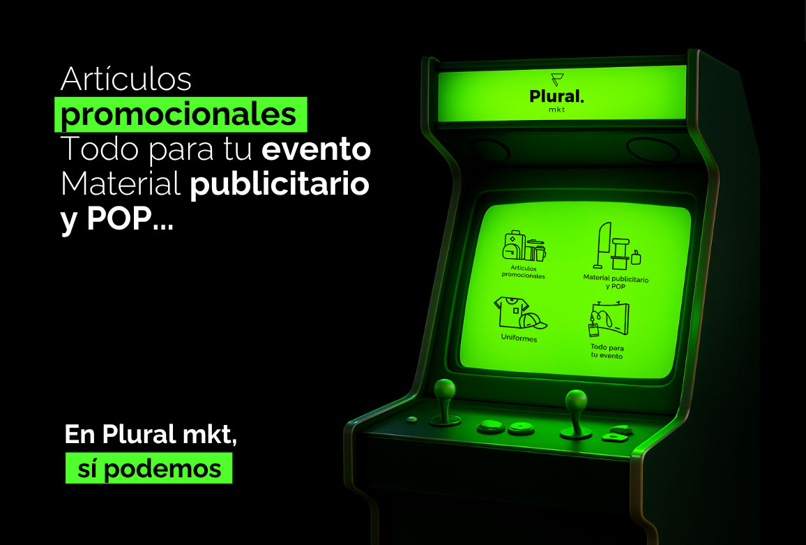 Artículos promocionales, eventos y material publicitario — En Plural mkt, sí podemos.